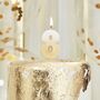 Gold Ombre Eight Number Birthday Candle, thumbnail 1 of 2