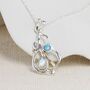 Rainbow Moonstone And Blue Opal Pendant, thumbnail 1 of 7