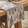 Nordic Grey Tree Christmas Table Runner, thumbnail 3 of 4