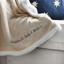 Personalised Paternity Daddy And Me Neutral Blanket, thumbnail 2 of 10