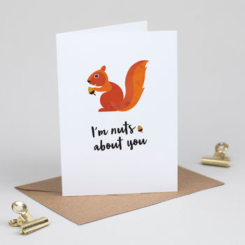 Squirrel Valentine's Card 'Nuts About You', 4 of 5