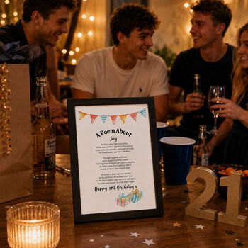 Personalised 21st Birthday Gift Print Special Poem, 3 of 12