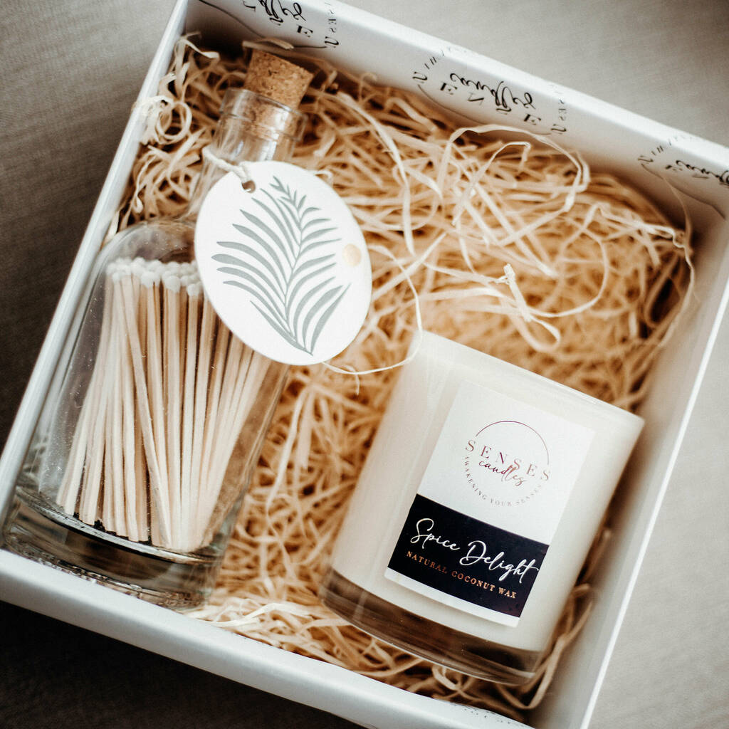 Signature Candle And Matches Luxury Gift Set, Handmade, 1 of 11