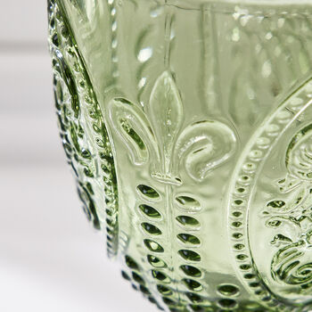 Set Of Four Emerald Baroque Wine Goblets, 4 of 5