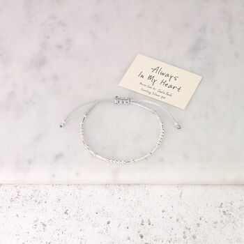 Sterling Silver 'Always In My Heart' Morse Code Bracelet, 5 of 7