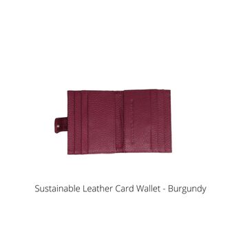 Sustainable Leather Card Wallet, 8 of 9