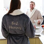 Personalised Sherpa Style Fleece Dressing Gown, thumbnail 1 of 12