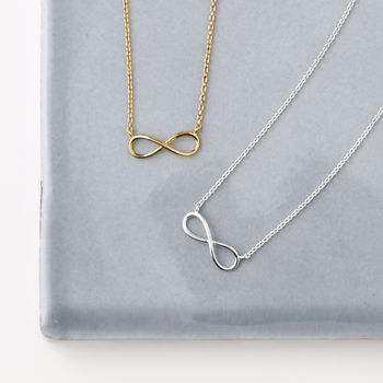Gold Plated Infinity Necklace, 2 of 3