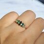 Ombre Green Tourmaline Ring In Sterling Silver, thumbnail 4 of 12