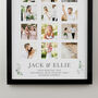 Personalised Botanical Black Multi Photo Frame Wedding Gift, thumbnail 5 of 6