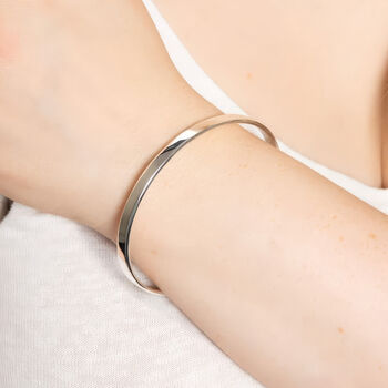 Personalised Heavy Sterling Silver Bangle, 2 of 8