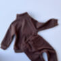 Walnut Fleeced Tracksuits Kids Ribbed Cotton, thumbnail 6 of 11