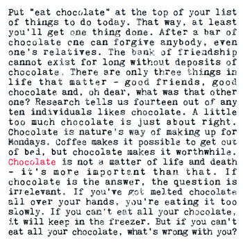 Chocolate Funny Quotes Card, 3 of 8