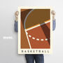 Basketball Minimalist Sports Poster, thumbnail 4 of 4