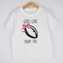 'Girls Like Rugby Too' Rugby T Shirt, thumbnail 2 of 2