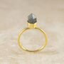 Crown Labradorite Gold Plated Sterling Silver Gemstone Ring, thumbnail 3 of 5