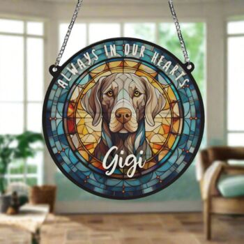 Weimaraner Memorial Suncatcher, 2 of 6