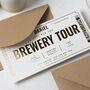 Gold Foil Brewery Tour Gift Custom Voucher Personalised, thumbnail 4 of 8