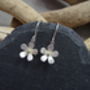 Silver And Gold Daisy Drop Earrings, thumbnail 2 of 3