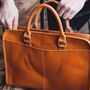 Personalised Leather Laptop Briefcase Satchel ‘Loxley', thumbnail 1 of 10