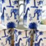 Set Of Six Straight Mugs In Blue Safari Design, thumbnail 7 of 12