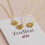 Crystal Zodiac Coin Necklace, thumbnail 4 of 11