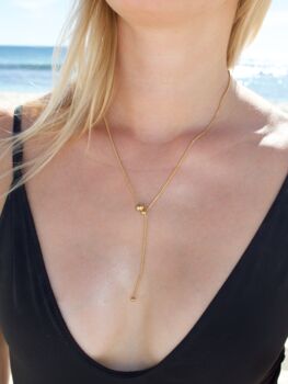 Luna Necklace 18k Gold Plated Waterproof + Tarnish Free, 3 of 3
