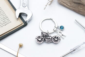 Motorbike Personalised Keyring Biker Gift. Motorbike Present For Him, 5 of 9