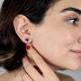 Sapphire Heart September Birthstone Stud Earrings, thumbnail 2 of 3