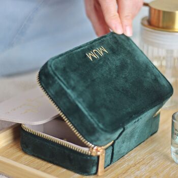 Personalised Mothers Day Velvet Jewellery Box, 8 of 11