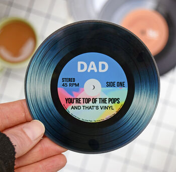 'Top Of The Pops' Glass Coaster For Dad, 3 of 6