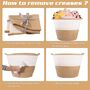 61 L White And Brown Cotton Rope Woven Basket, thumbnail 9 of 9