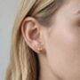 Kokoro Mini Heart Gold Stud Earrings, thumbnail 2 of 5