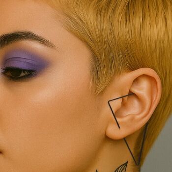 Oxidised Sterling Silver Black Triangle Ear Cuffs, 4 of 9