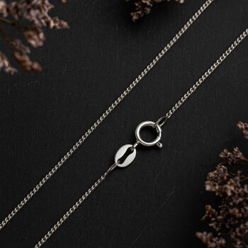 Sterling Silver Light Curb Chain Necklace, 2 of 6