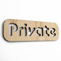 Modern Black Acrylic Private Door Sign, thumbnail 12 of 12