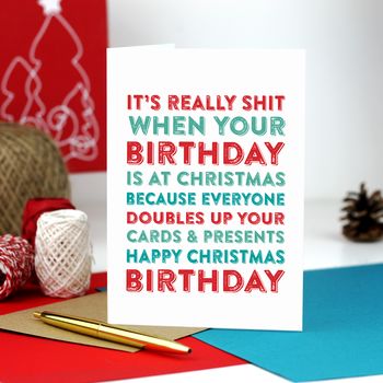 Merry Christmas Birthday Greetings Card By Do You Punctuate