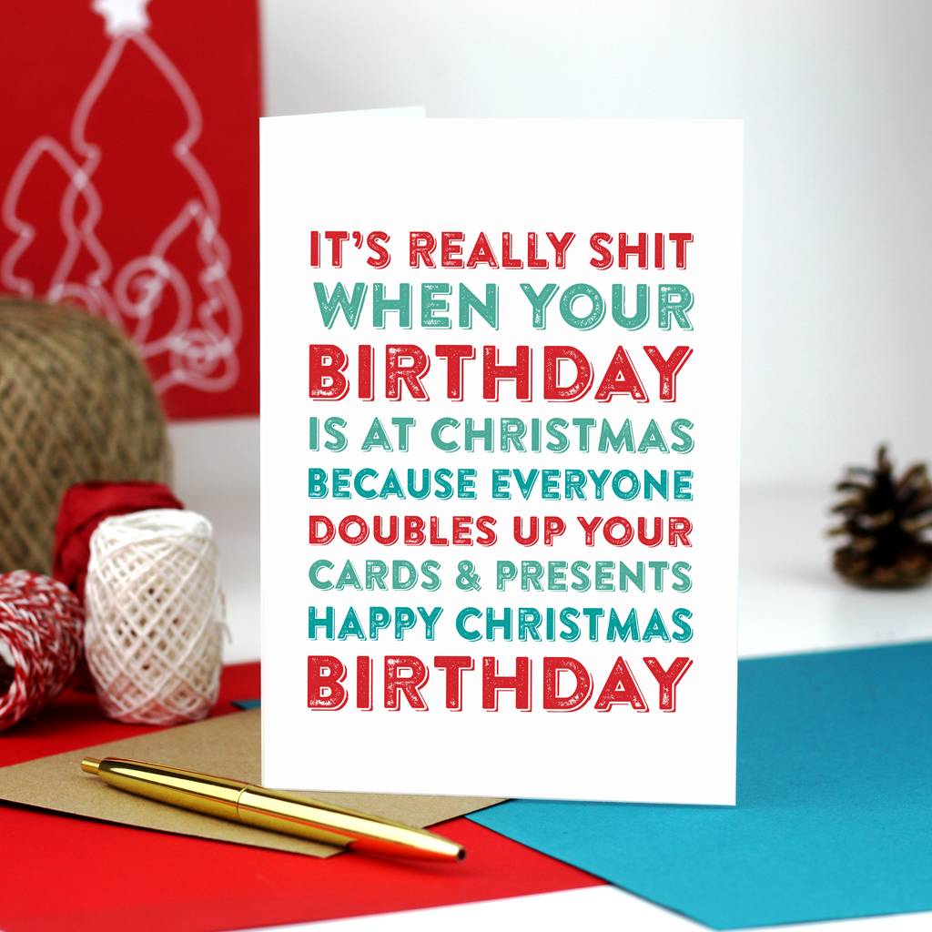 Christmas deals birthday card