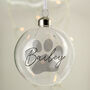 Personalised Glass Christmas Pet Bauble, thumbnail 2 of 3