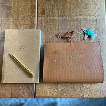 Stitch Where You've Been Vegan Leather Travel Notebook, 7 of 12