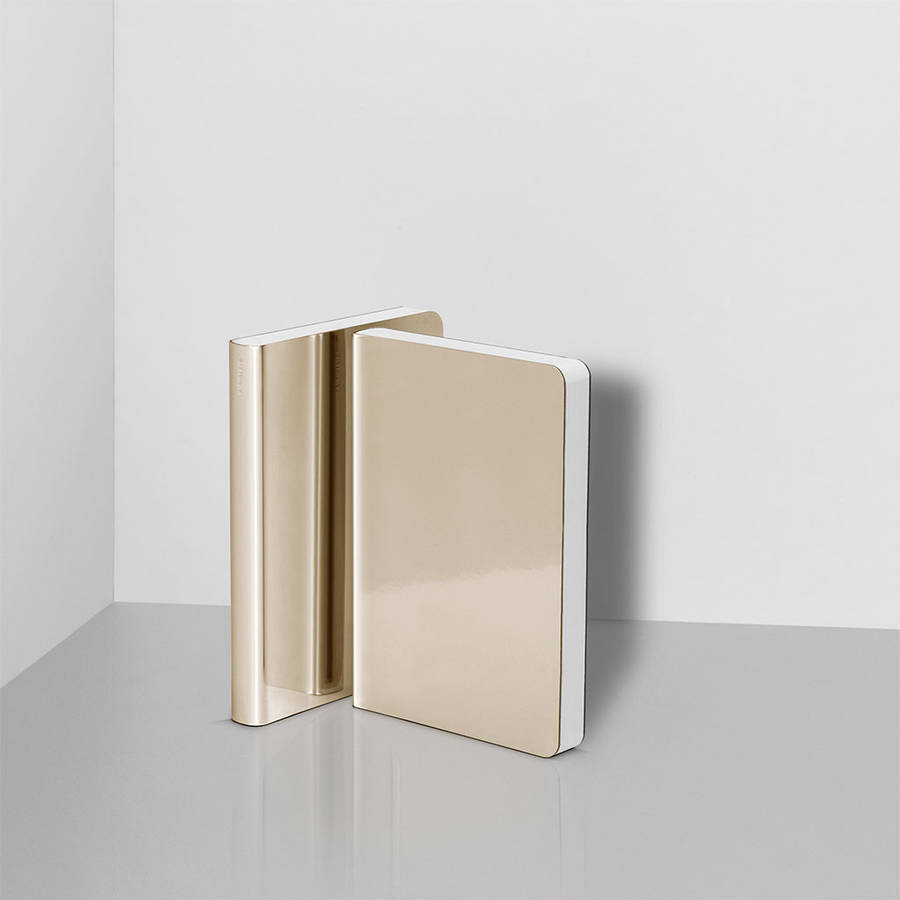 metallic gold notebook by stone