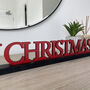 Merry Christmas Wooden Standing Sign With Stand, thumbnail 3 of 6