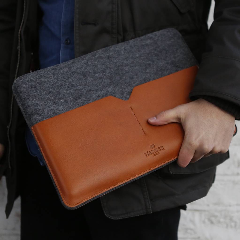 Classic Leather Macbook Sleeve, 1 of 4