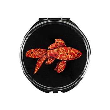 Red Gold Fish Compact Mirror And Lens Cloth Set, 2 of 10