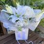 White Lily Gift Bouquet, thumbnail 3 of 10