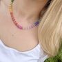 Rainbow Gemstone Necklace, thumbnail 1 of 5