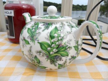 Two Cup Teapot In Lily Of The Valley Design, 4 of 6