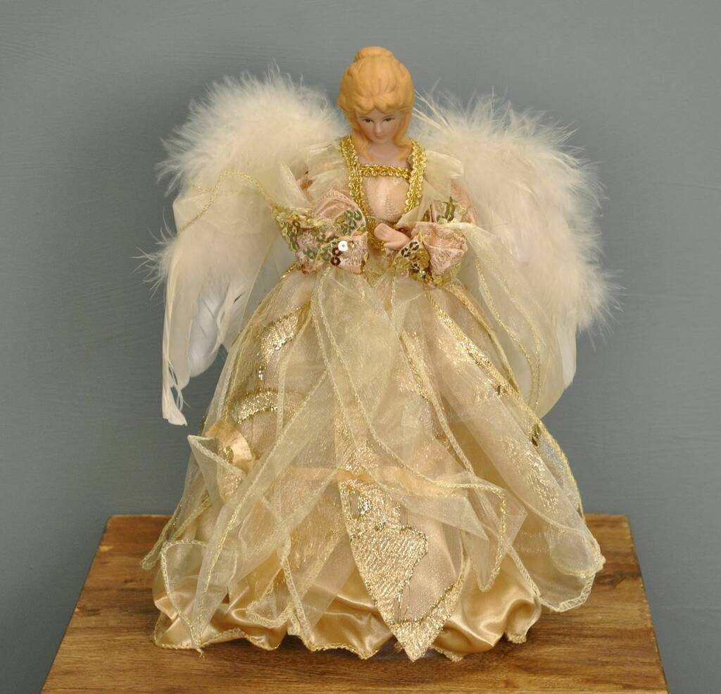 Golden Fairy Christmas Tree Topper By Garden Selections