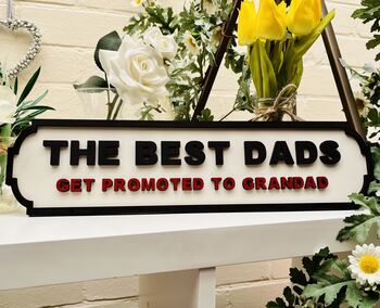 Personalised Grandad Gift Dad Wooden Roadsign Christmas, 6 of 6