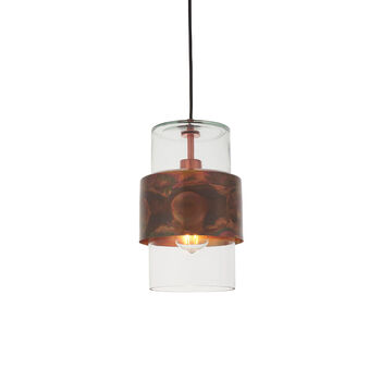 Dhara Copper And Glass Pendant Ceiling Light, 7 of 7